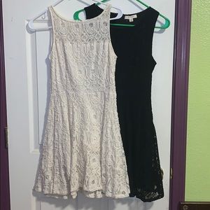 B&W Flower Decal Dresses